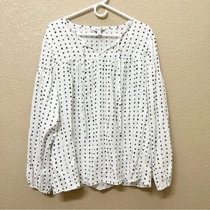 NINE WEST white blouse for women Size L